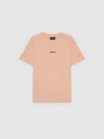 %Pto% Miami Beach T-shirt nude pink front view