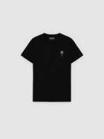 %Pto% Black palm tree t-shirt black front view