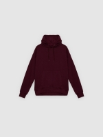 %Pto% Sudadera básica con capucha burdeos vista frontal