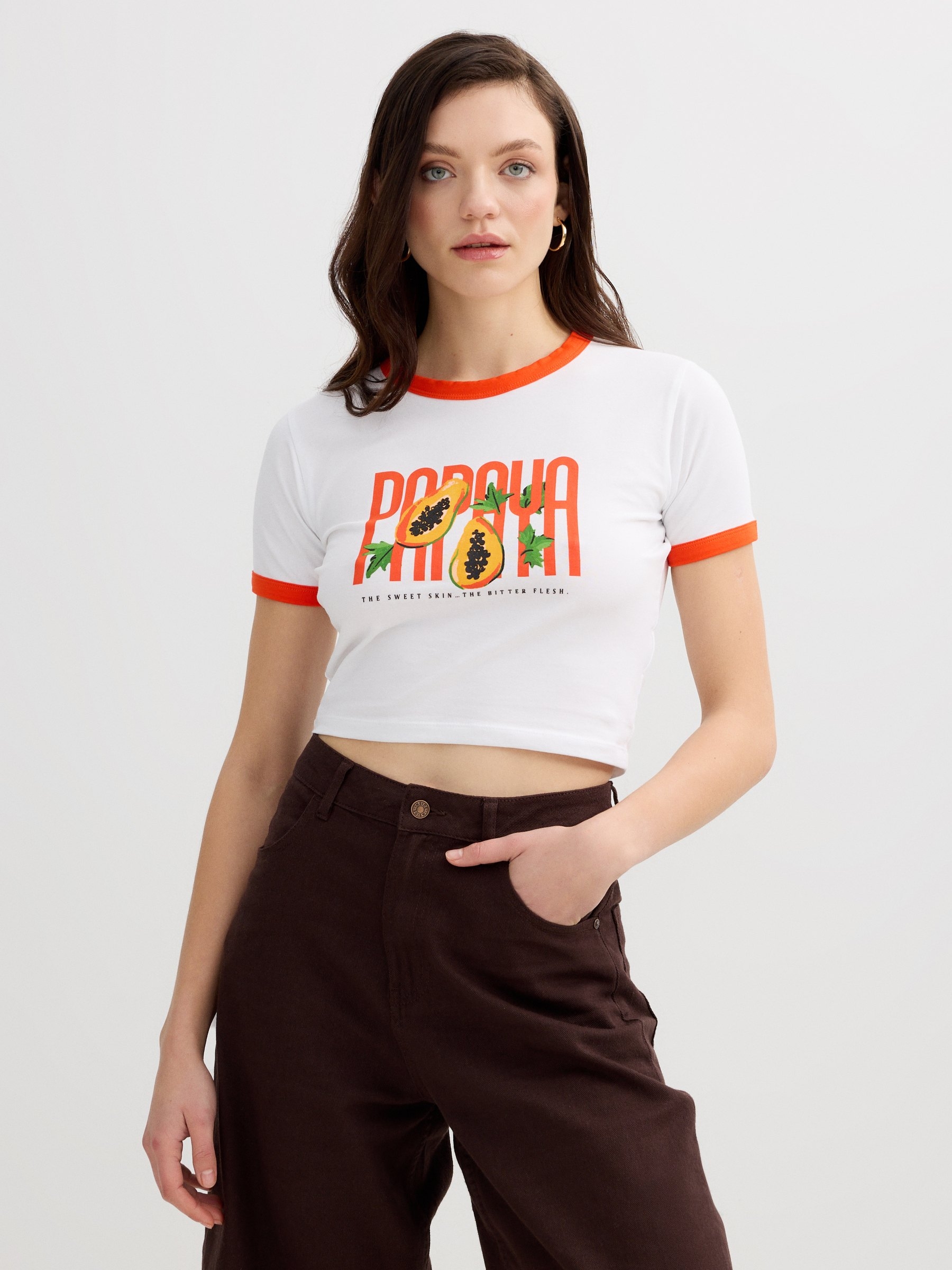 Camiseta Papaya Crop