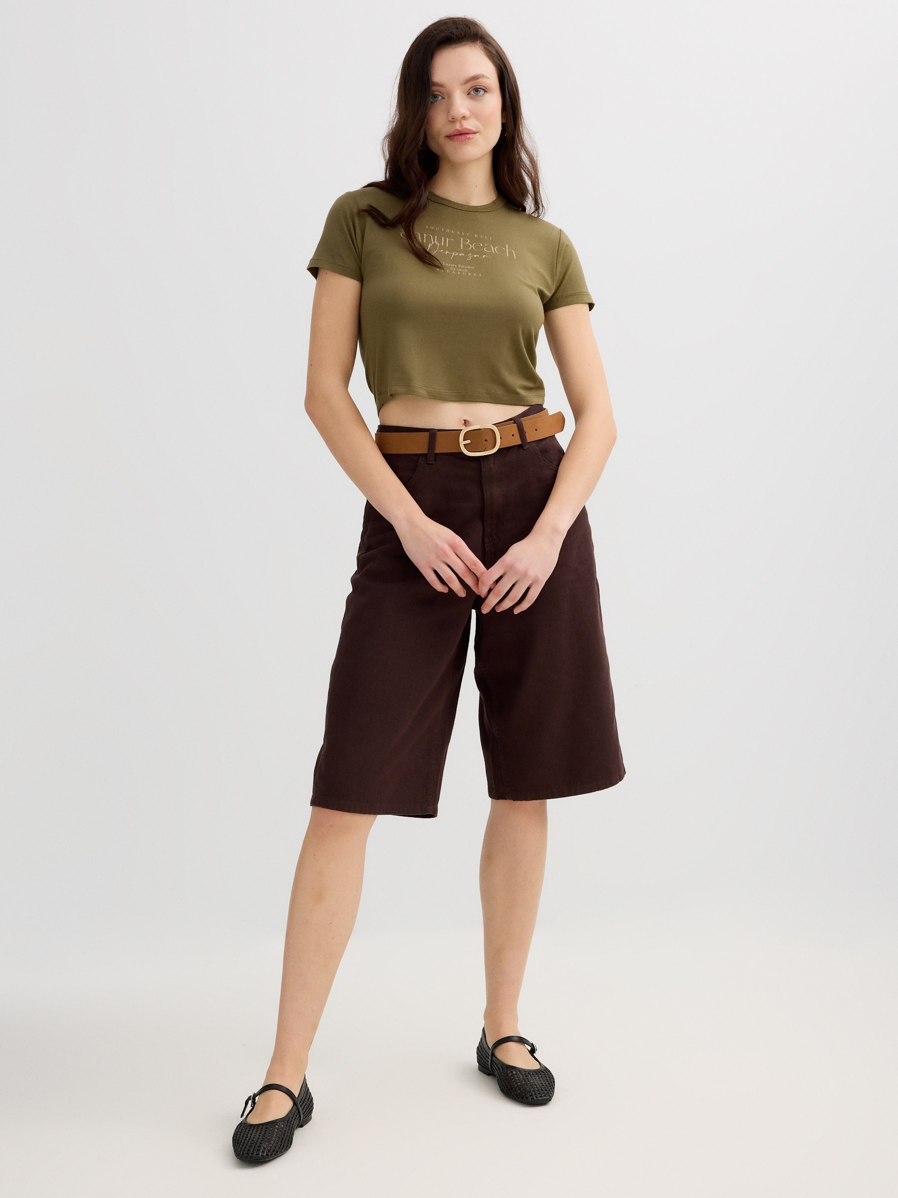 Bermudas sarja algodão