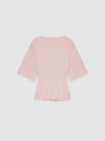 %Pto% Fitted cotton t-shirt light pink front view