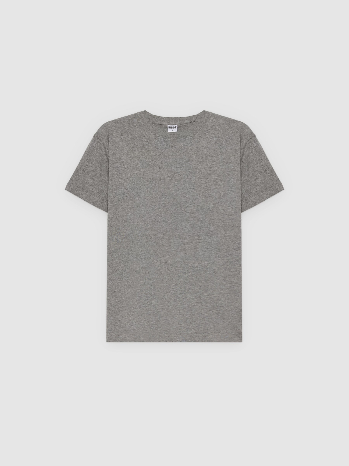 %Pto% Basic T-shirt grey front view