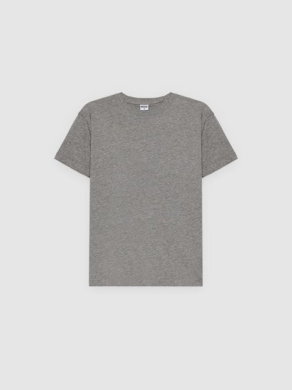  Basic T-shirt grey front view