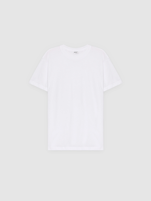  Camiseta básica manga corta blanco vista frontal