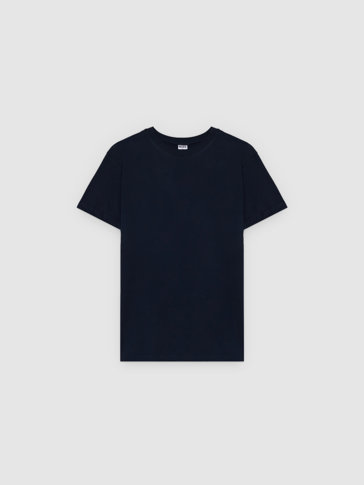 %Pto% T-shirt básica de manga curta azul vista frontal