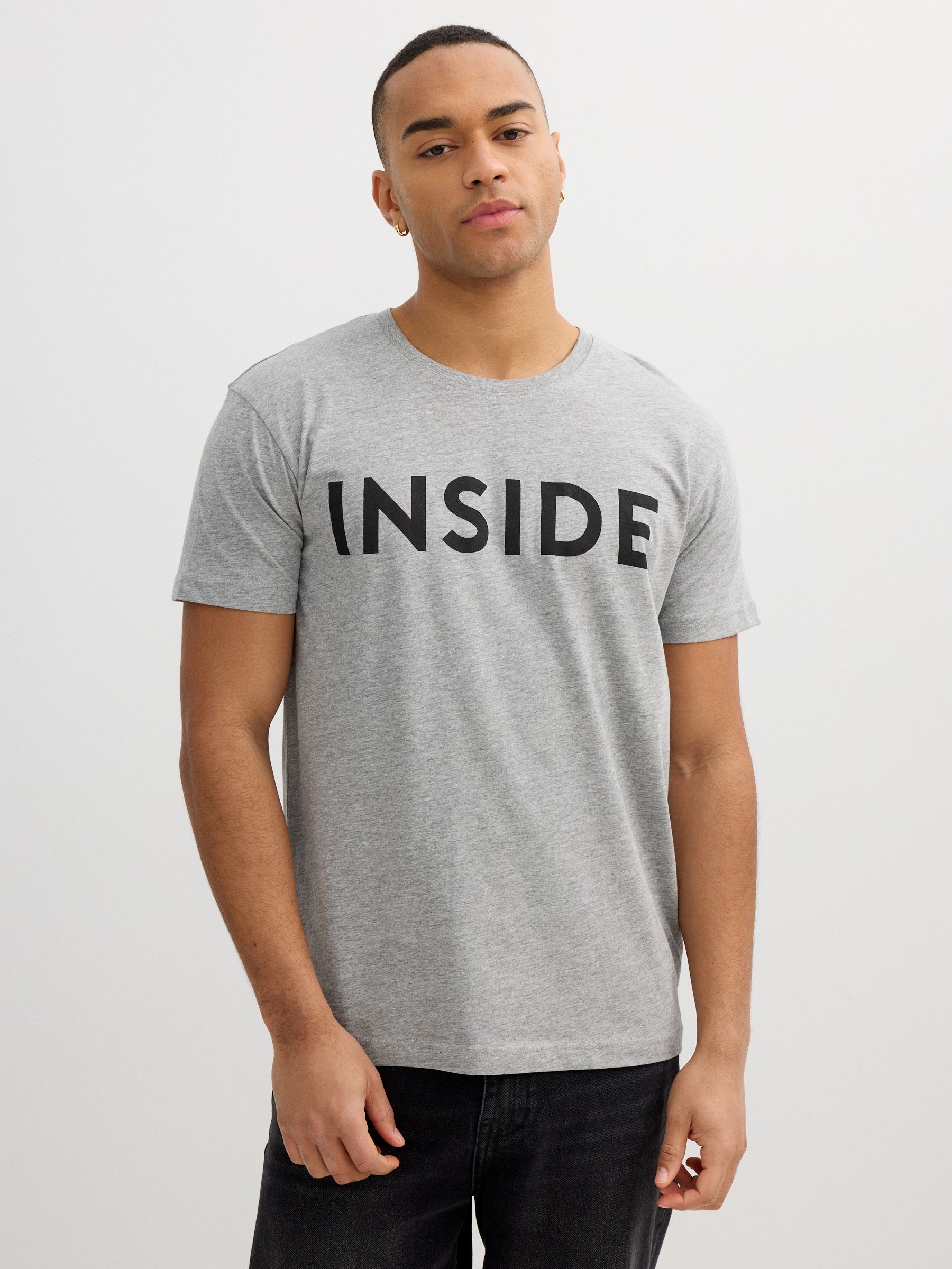 Camiseta básica INSIDE melange medio vista media frontal