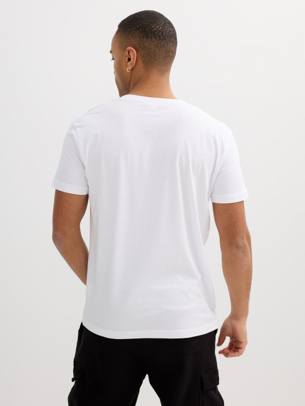INSIDE basic T-shirt white middle back view
