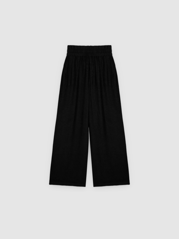  Flowy wide-leg pants black front view
