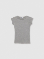 %Pto% Basic round neck t-shirt grey front view