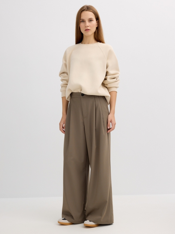 Pleated palazzo pants
