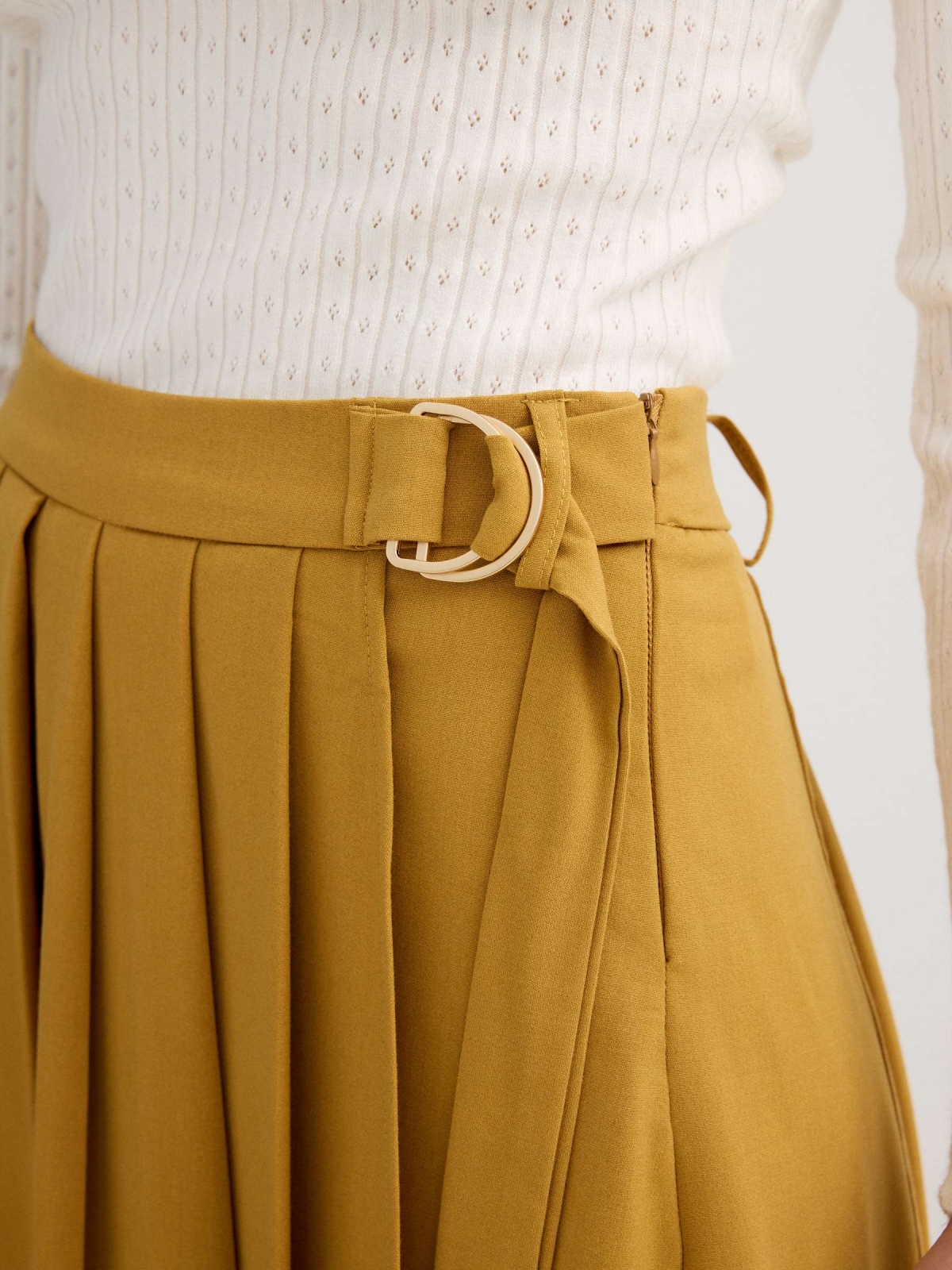 Wrap midi skirt