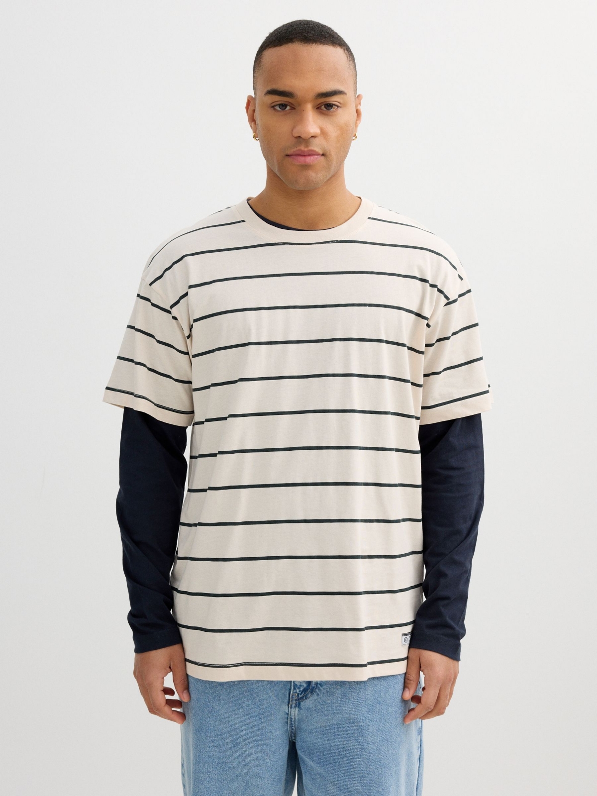 Camiseta listrada combinada