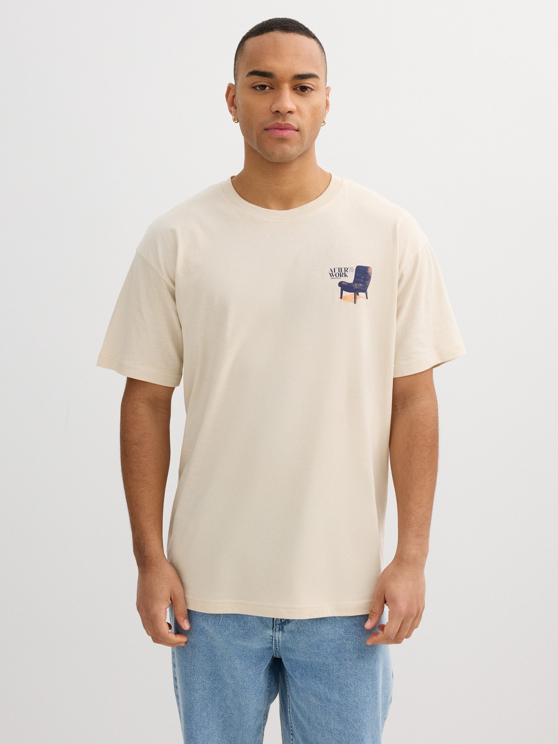 After Work T-shirt raw middle front view