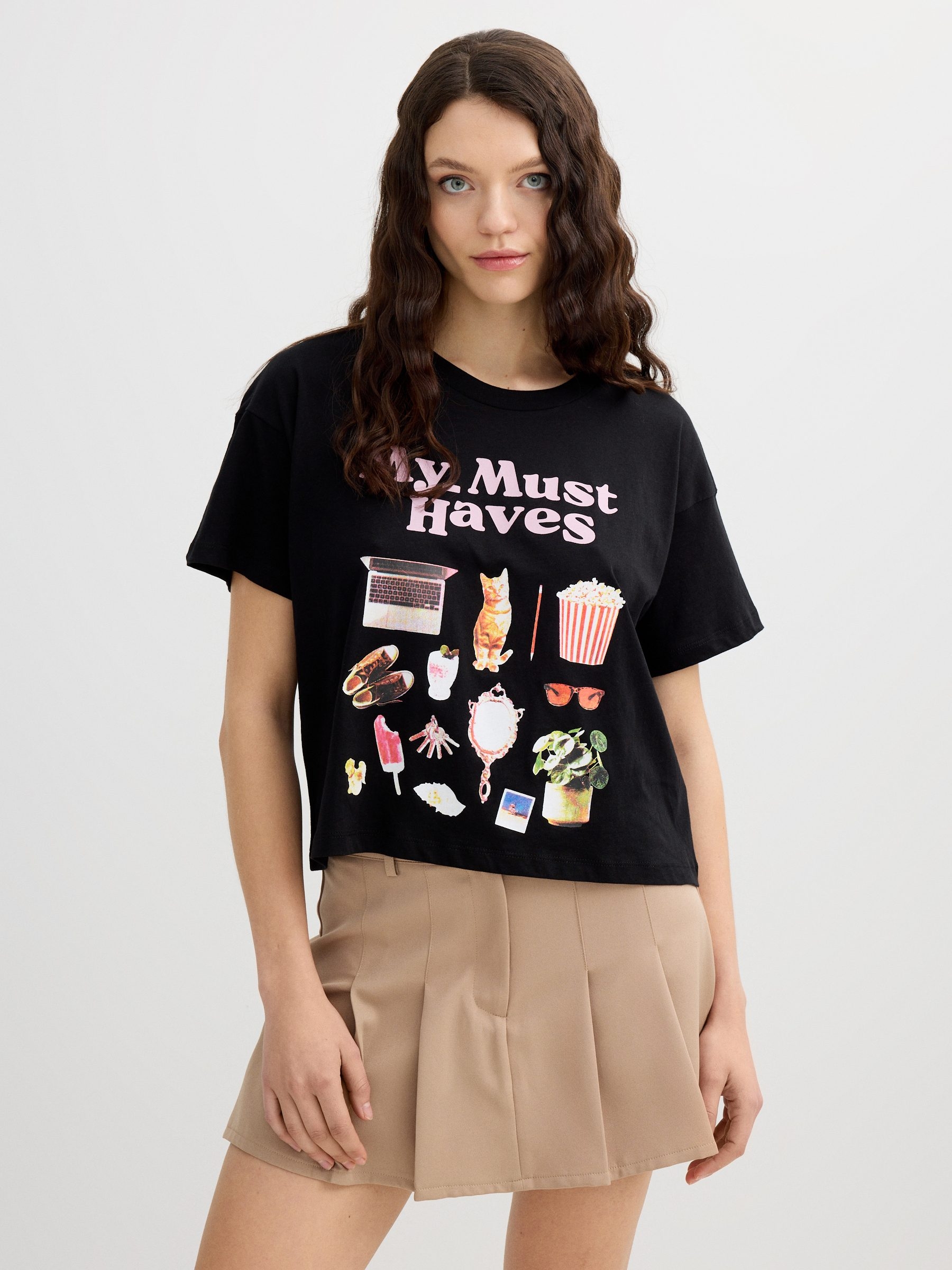 Camiseta gráfica de algodón