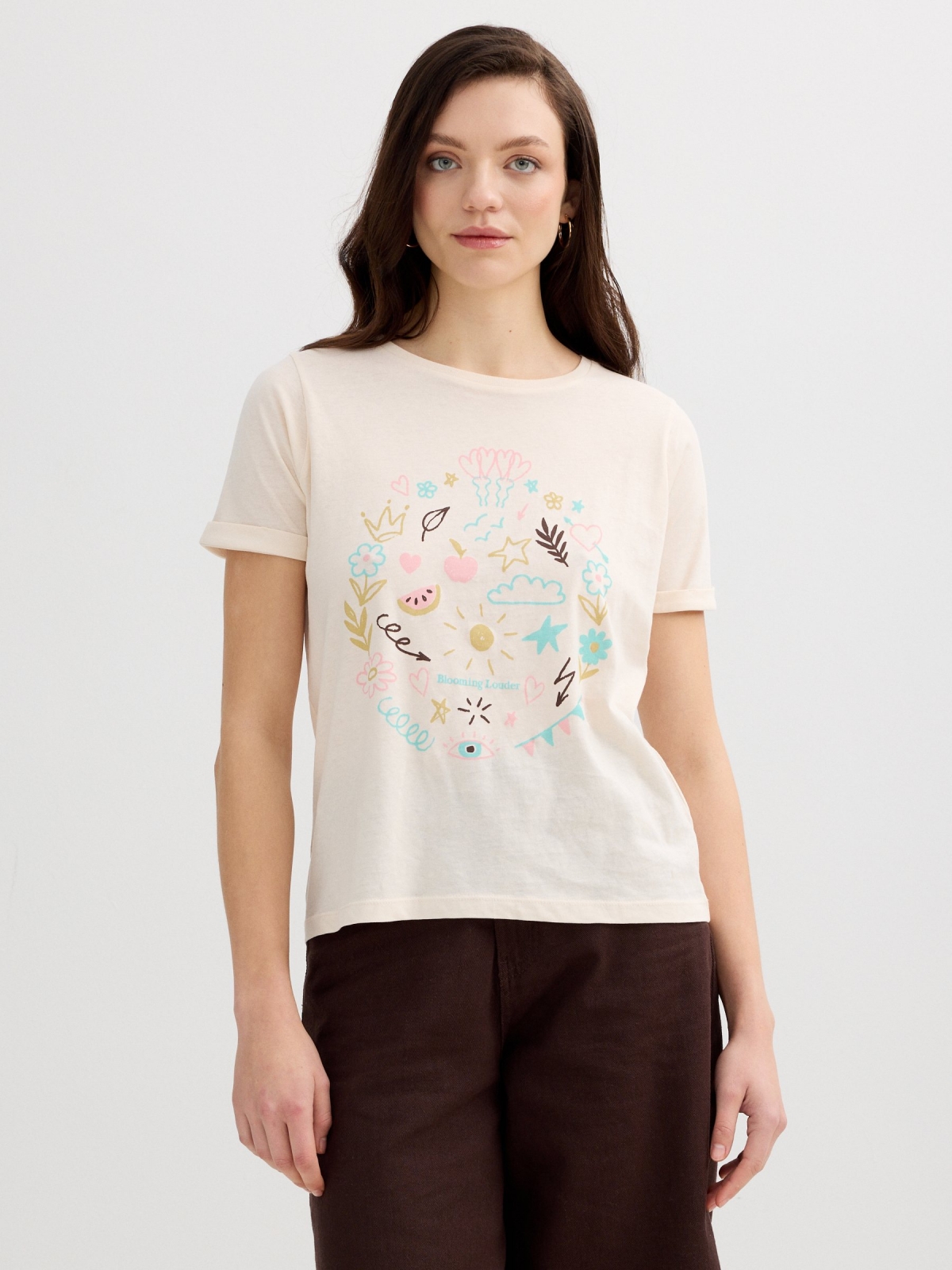 Camiseta gráfica de algodón