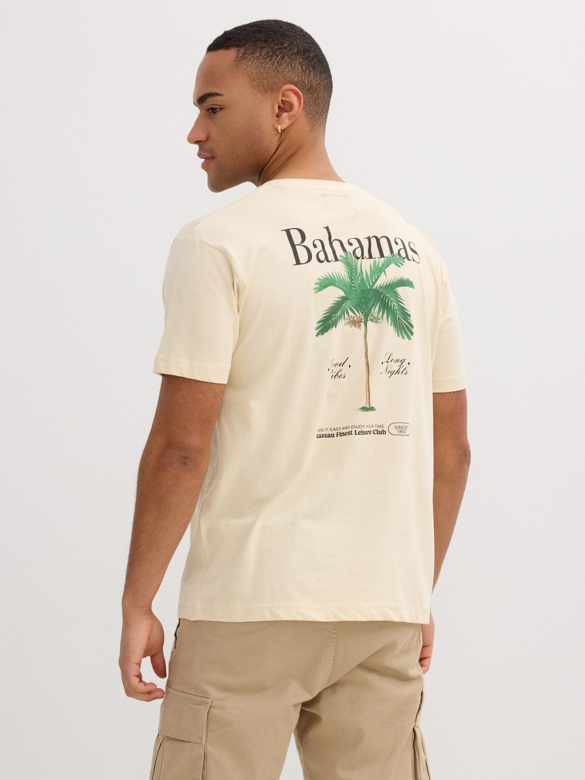 Coordinates t-shirt sand middle back view