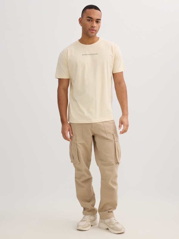 Coordinates t-shirt sand front view