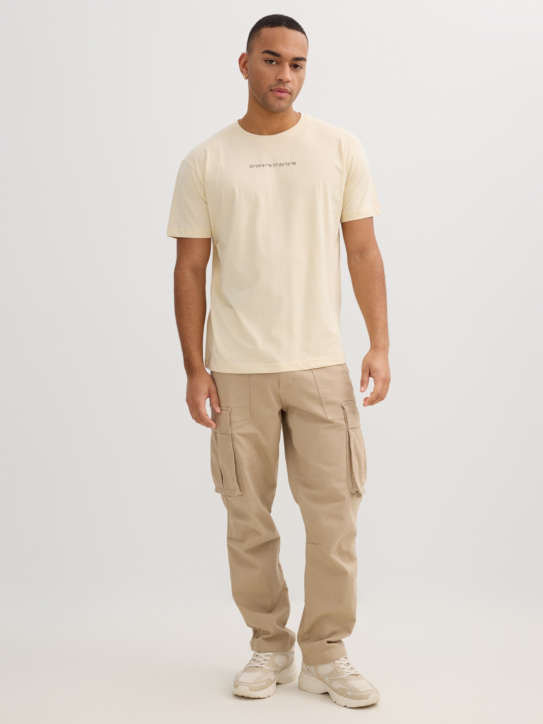 Coordinates t-shirt sand middle front view