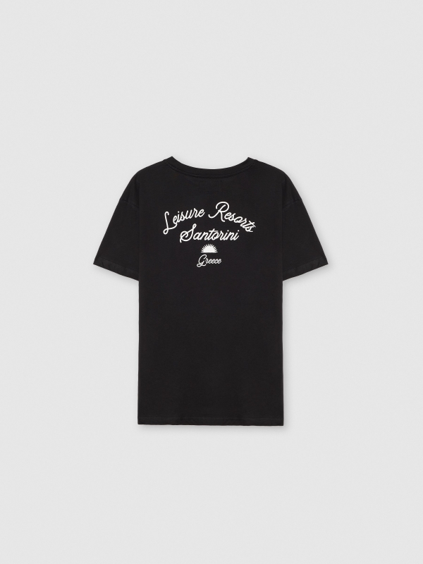 Short sleeve Santorini t-shirt black back view