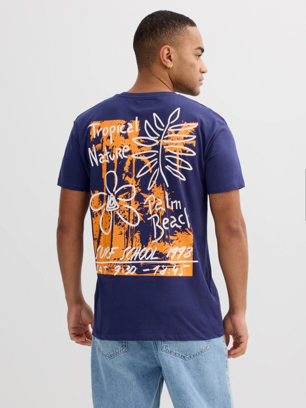 Palm Beach T-shirt navy middle back view