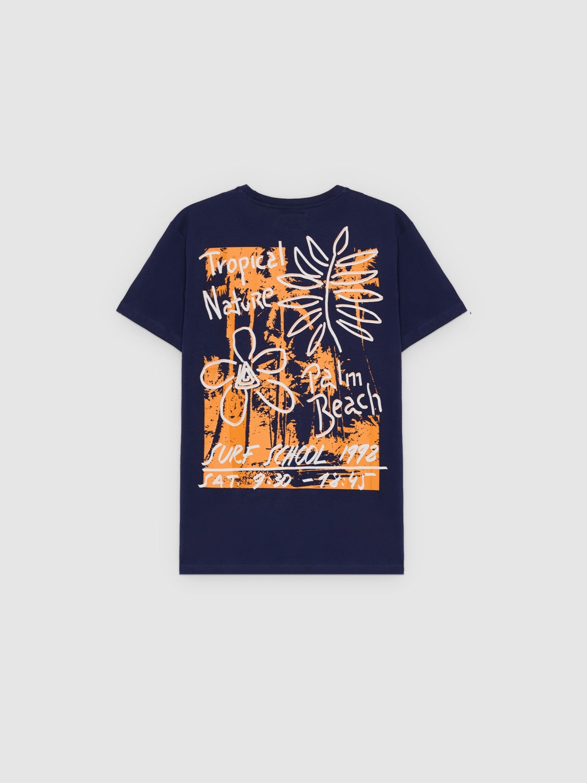 Palm Beach T-shirt navy back view