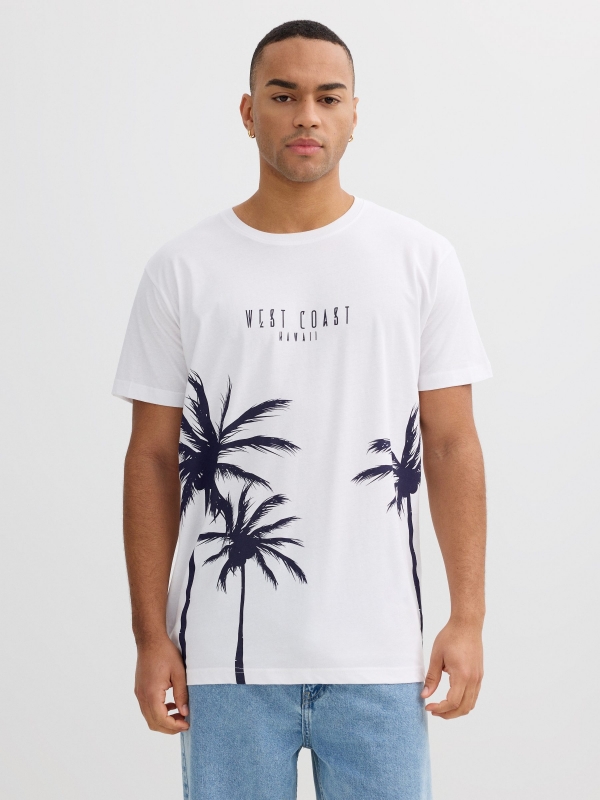 Palm tree print t-shirt