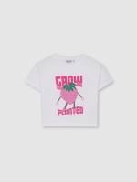 %Pto% Strawberry crop short-sleeve t-shirt white front view