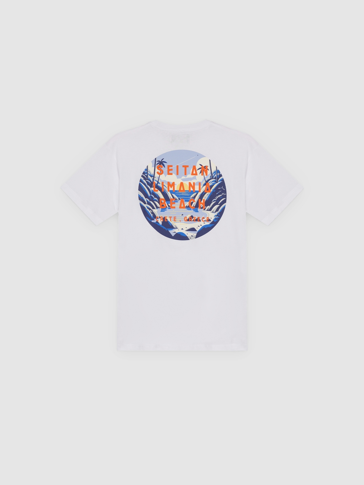 Camiseta oversized blanca blanco vista trasera