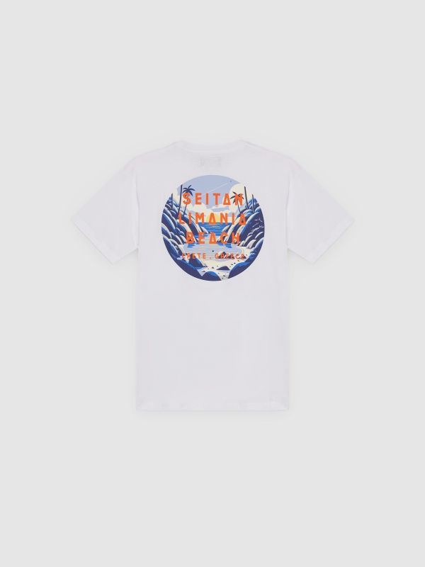 Camiseta oversized blanca blanco vista trasera