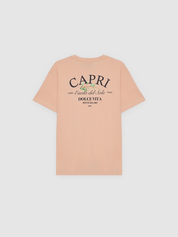 Capri T-shirt nude pink back view