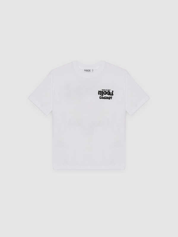  Cotton T-shirt Mood white front view