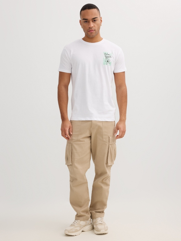 Palm Beach T-shirt white front view