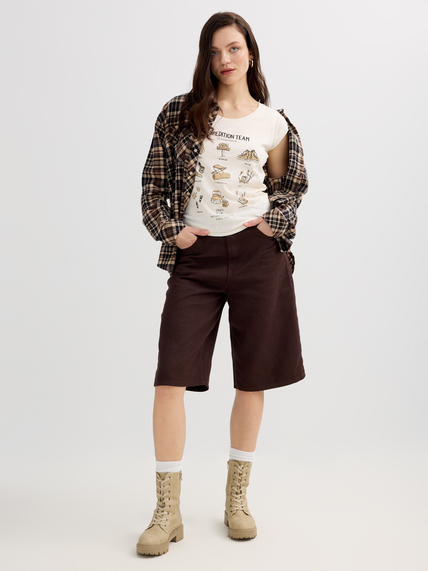 Camiseta algodão expedição off white vista meia frontal