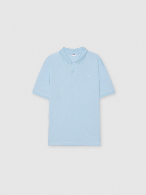  Basic polo light blue front view