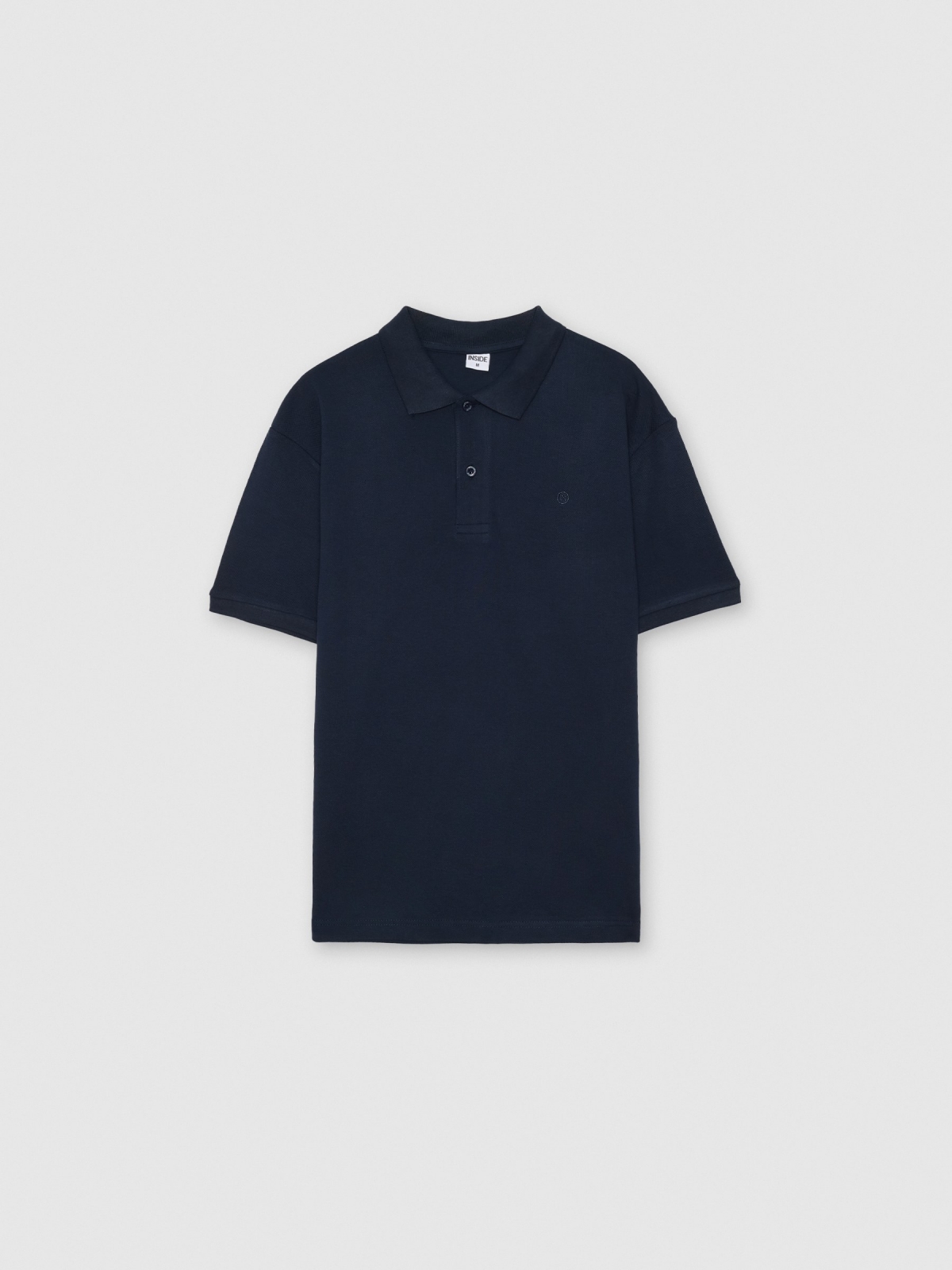 %Pto% Basic polo navy front view