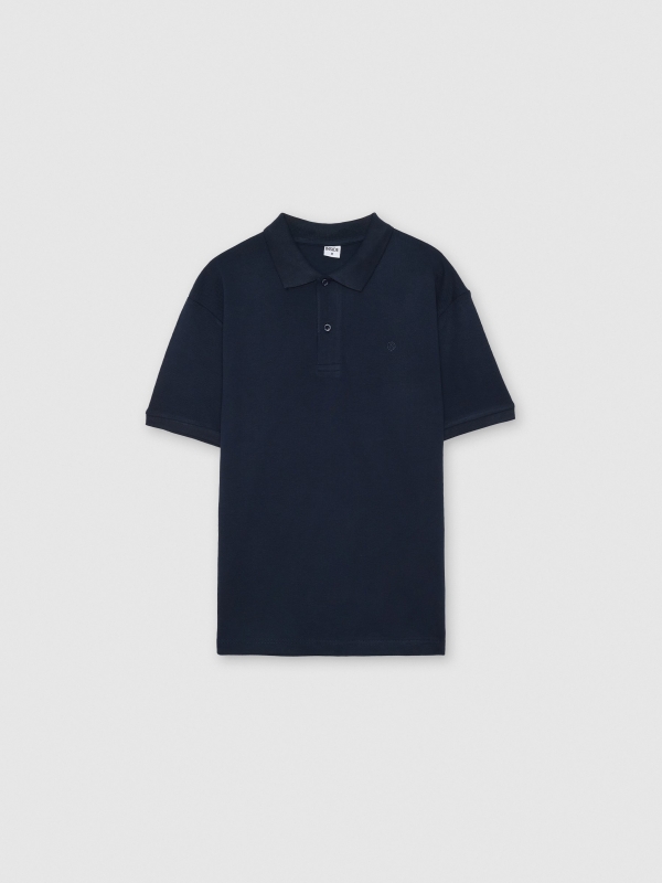  Basic polo navy front view