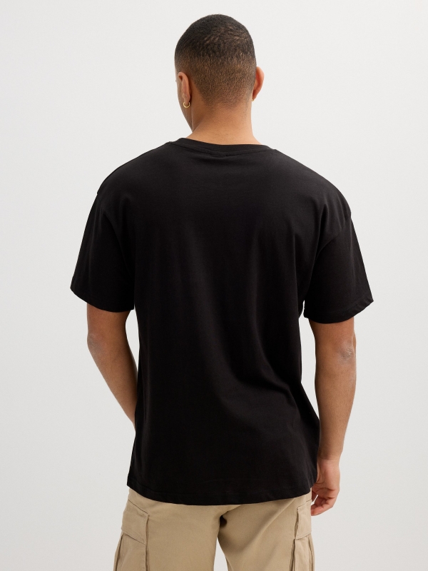 Camiseta Inside azul negro vista media trasera