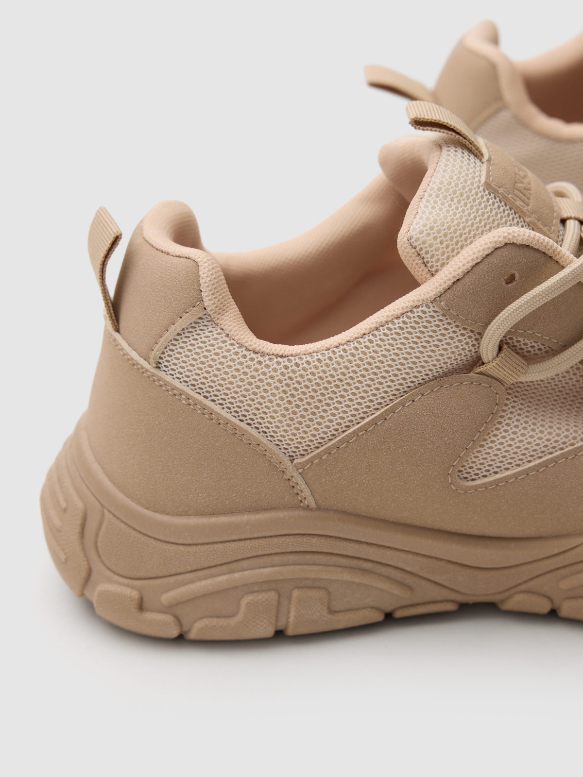 Zapatillas combinadas nylon beige beige vista detalle