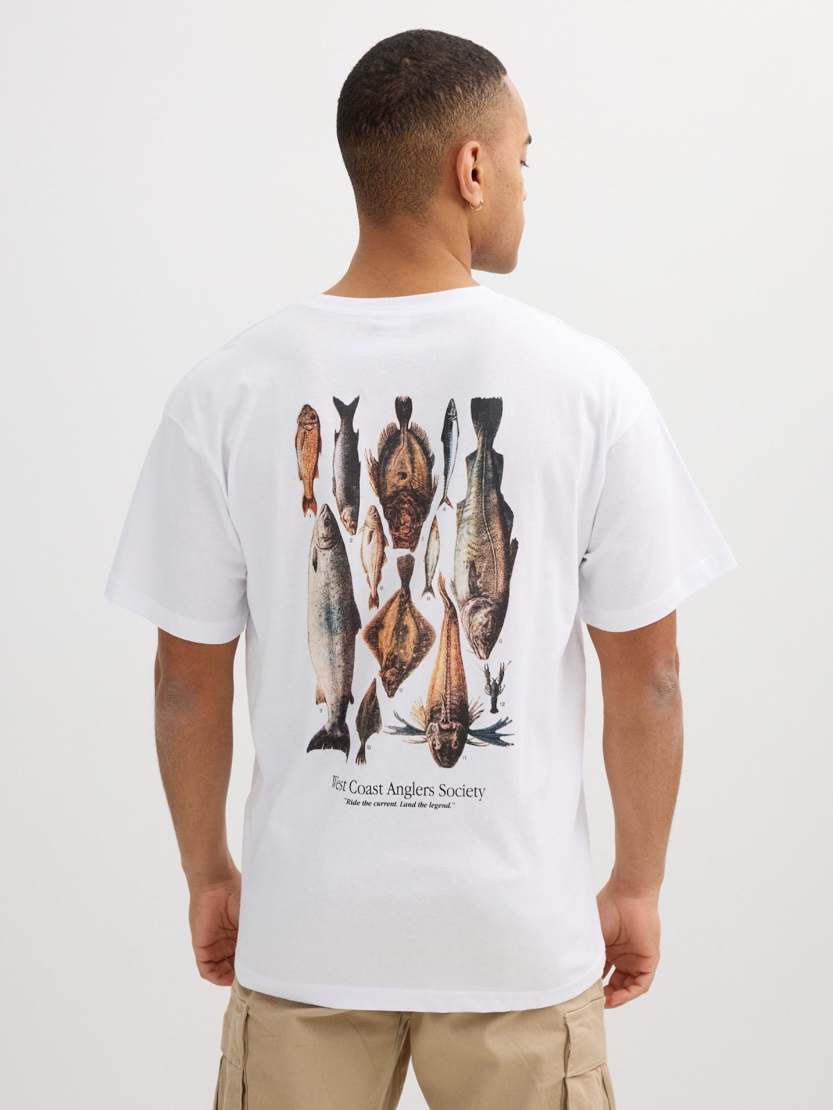 Camiseta blanca West Coast blanco vista media trasera