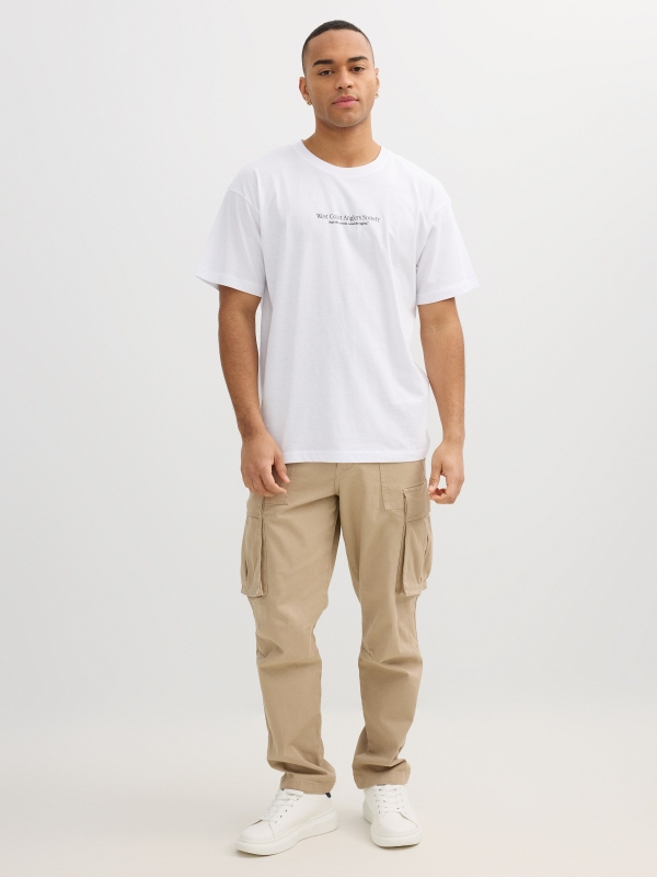 Camiseta branca West Coast branco vista geral frontal