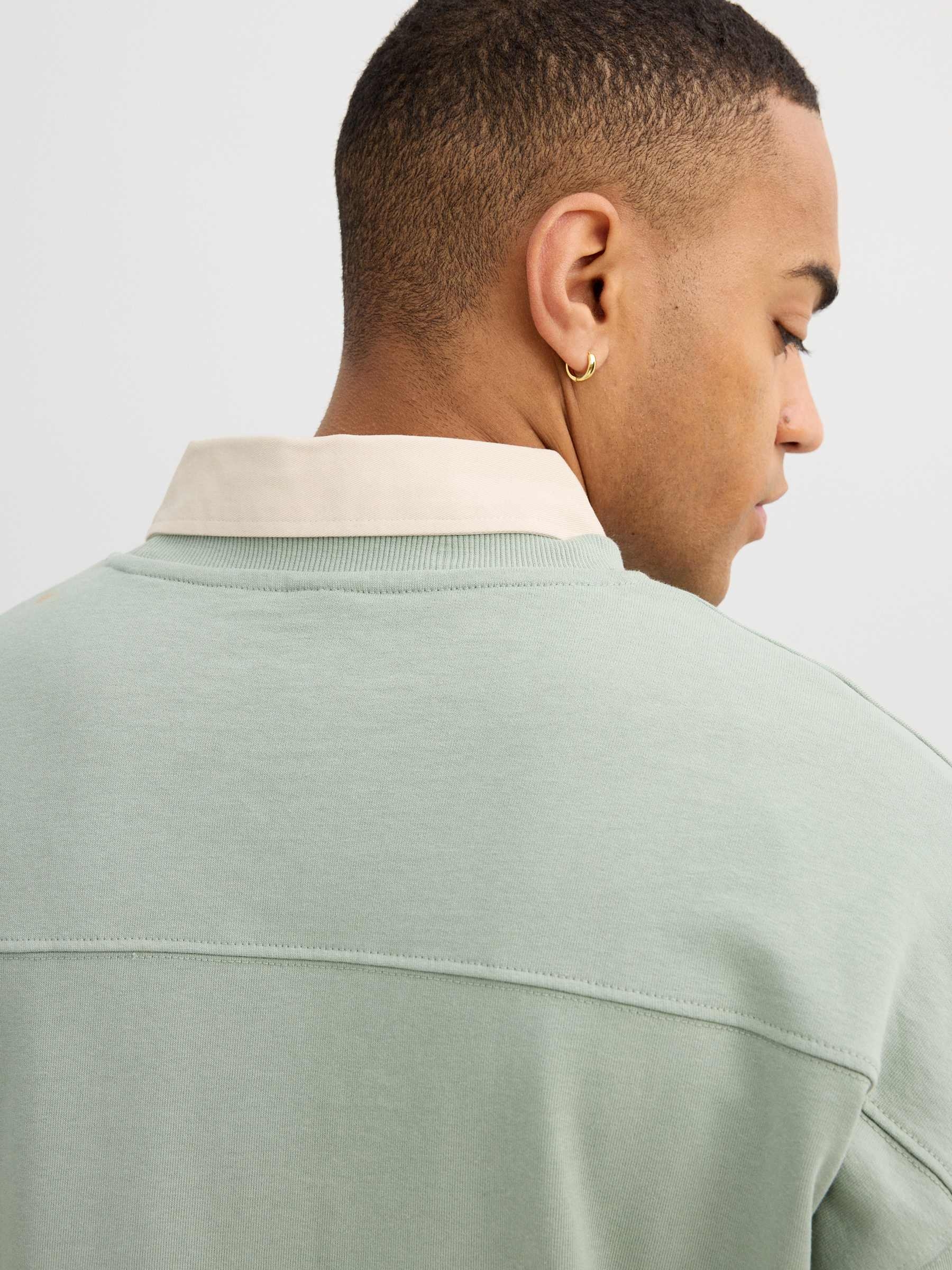 Moletom felpudo West Champs verde acinzentado vista meia frontal