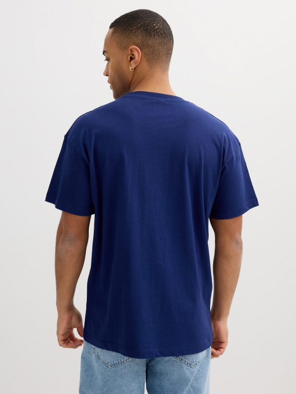 Blue Inside t-shirt blue middle back view