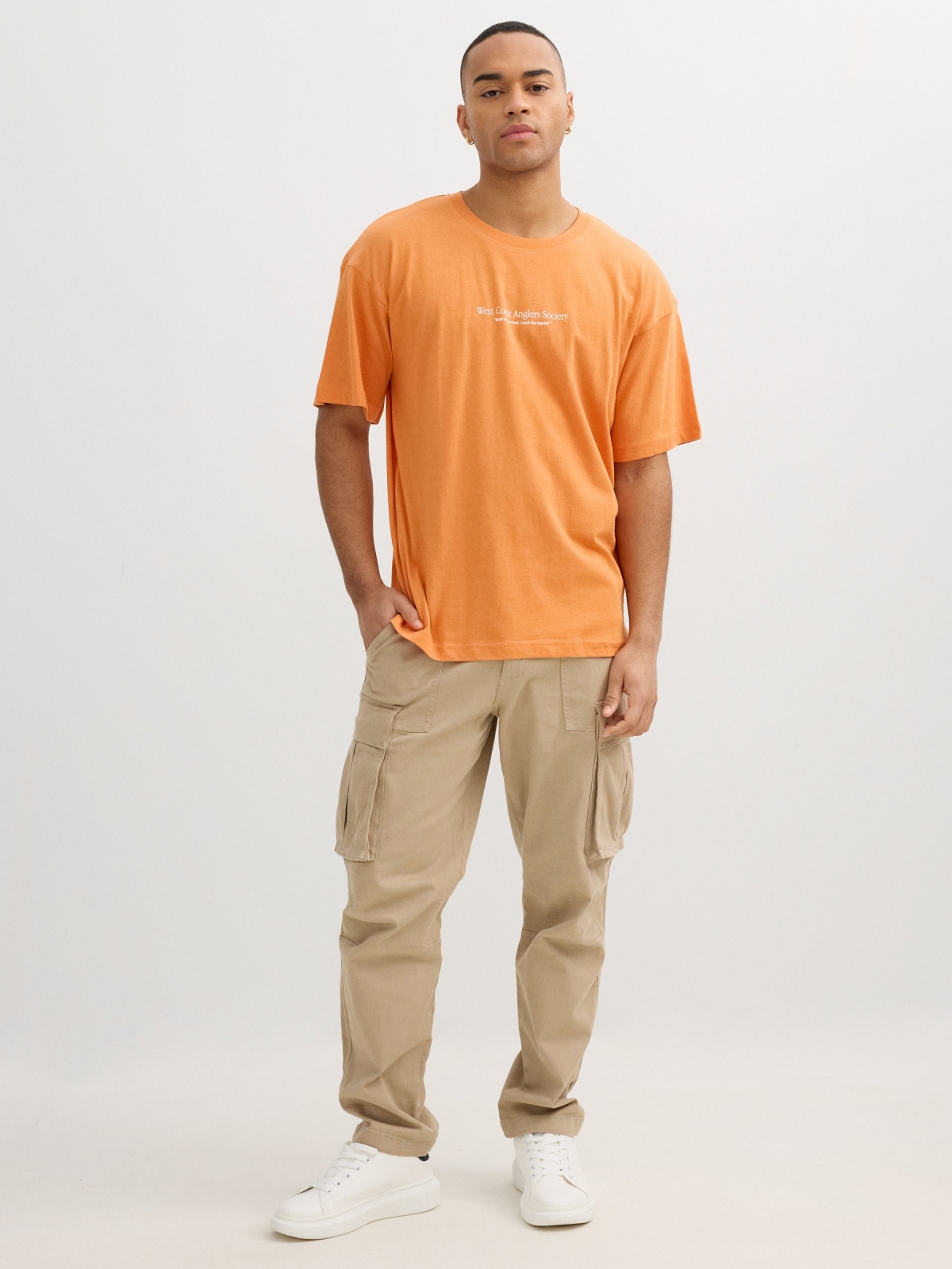 Camiseta West Coast coral vista general frontal