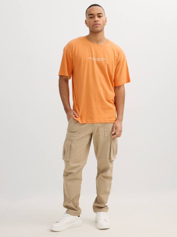Camiseta West Coast coral vista general frontal