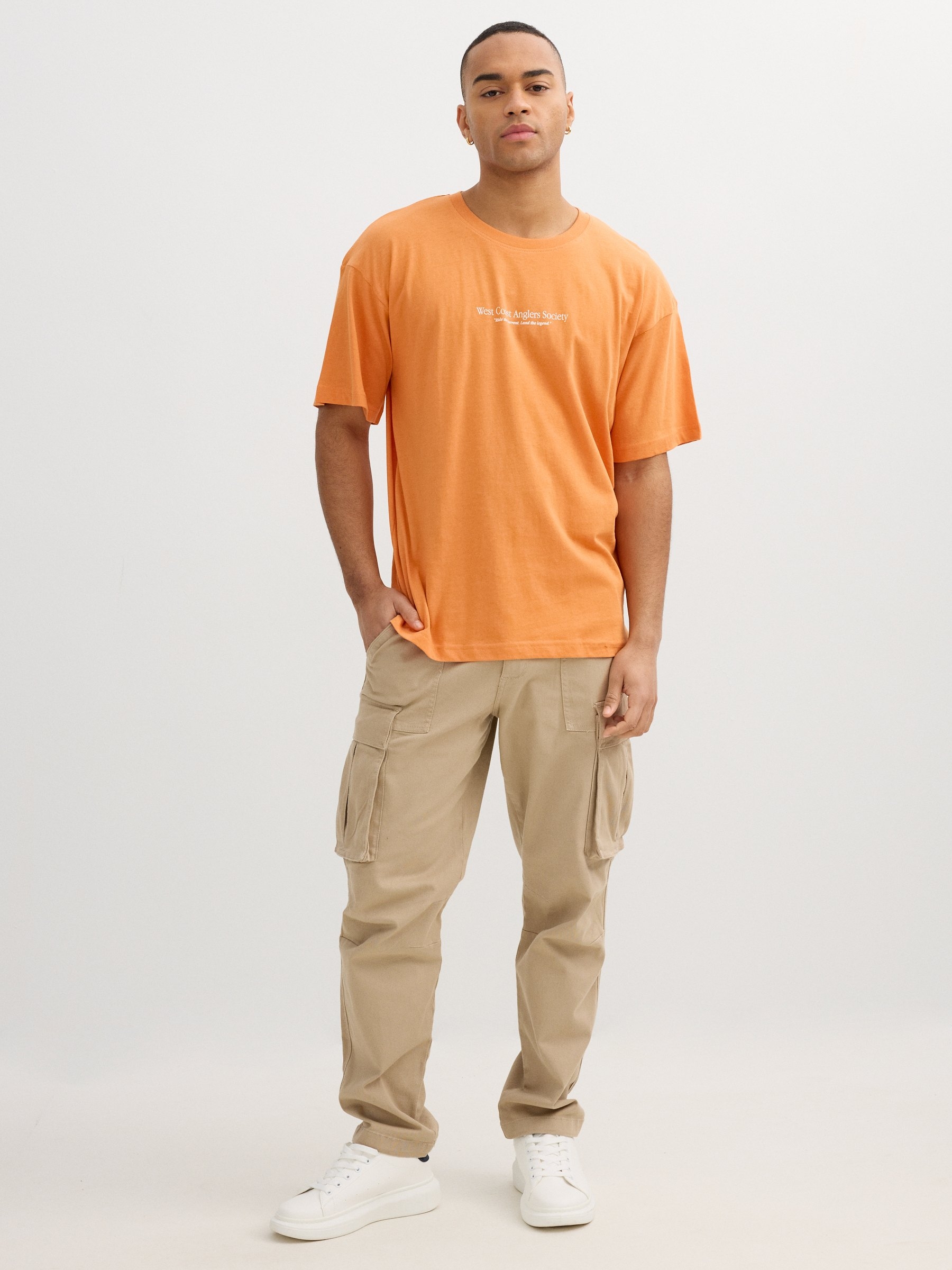 Camiseta West Coast coral vista media frontal