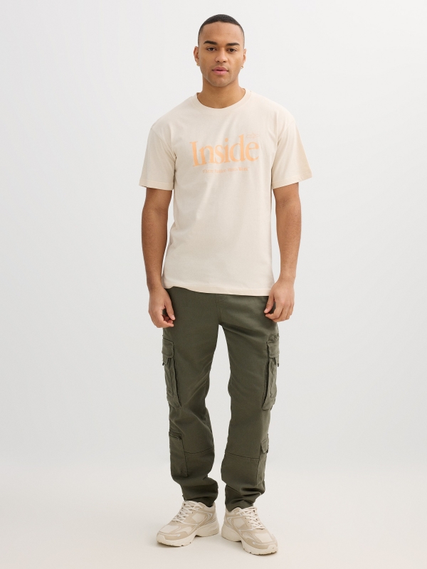Camiseta Inside crudo vista general frontal