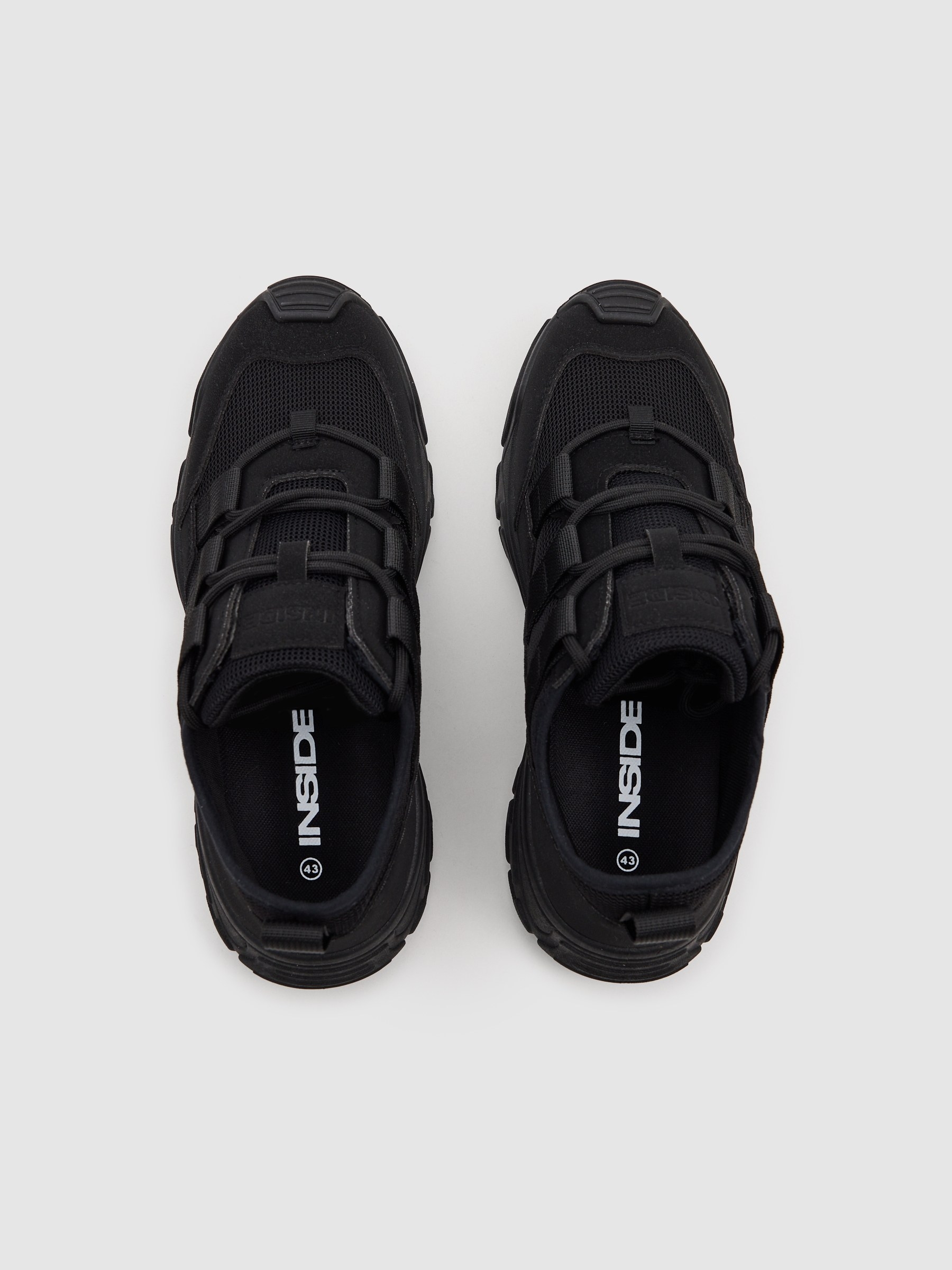 Combined nylon running shoes black