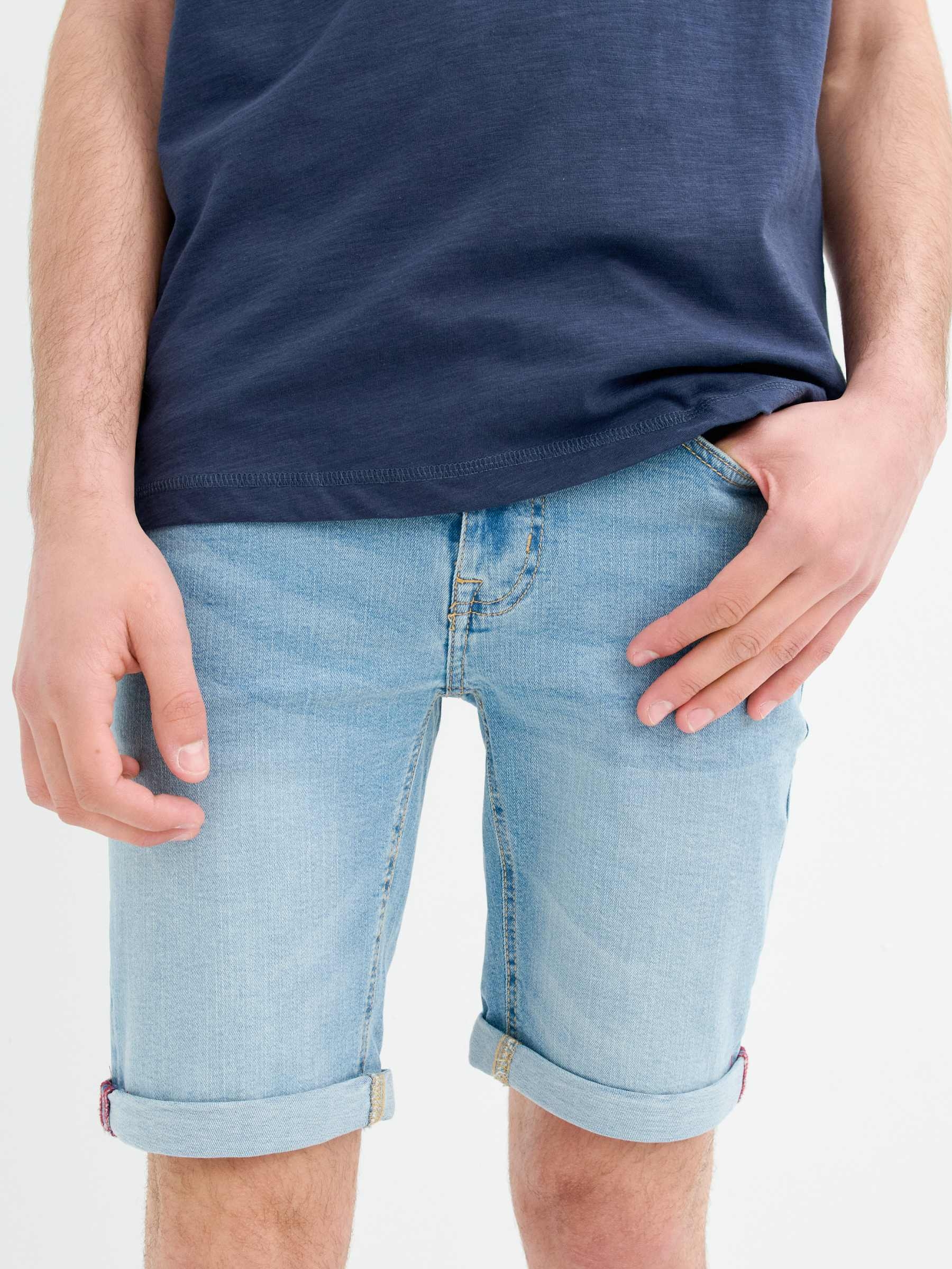 Five-pocket denim Bermuda shorts