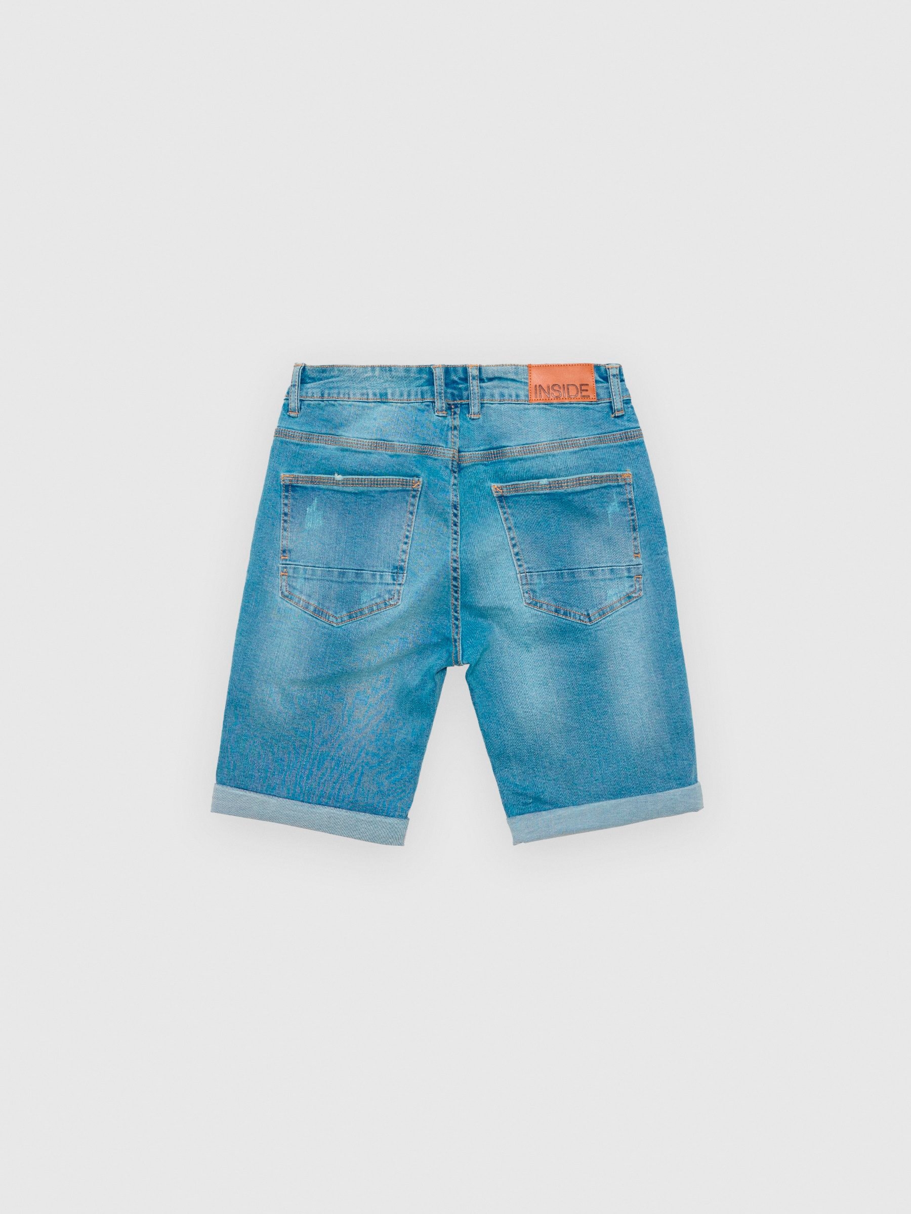 Five-pocket denim Bermuda shorts
